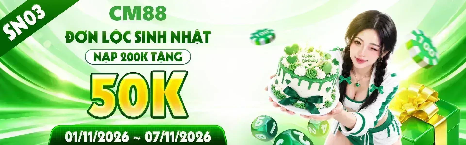 Phiên bản 3: CM88 – Hệ sinh thái trò chơi trực tuyến năm 2026, ưu đãi nạp đầu 100%, tham gia ngay nhận +68K khám phá đa dạng sản phẩm, chú trọng bảo mật, giao dịch thuận tiện.